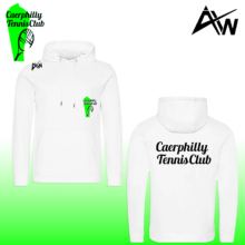 Caerphilly Tennis Club White AW Cotton Children's Hoodie